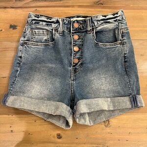 Denim High-Waisted Women's Shorts
